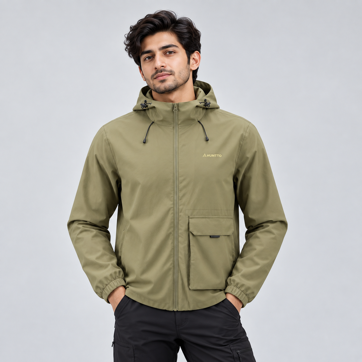 HUMTTO Men’s Lightweight Hooded Outdoor Jacket 39J763A