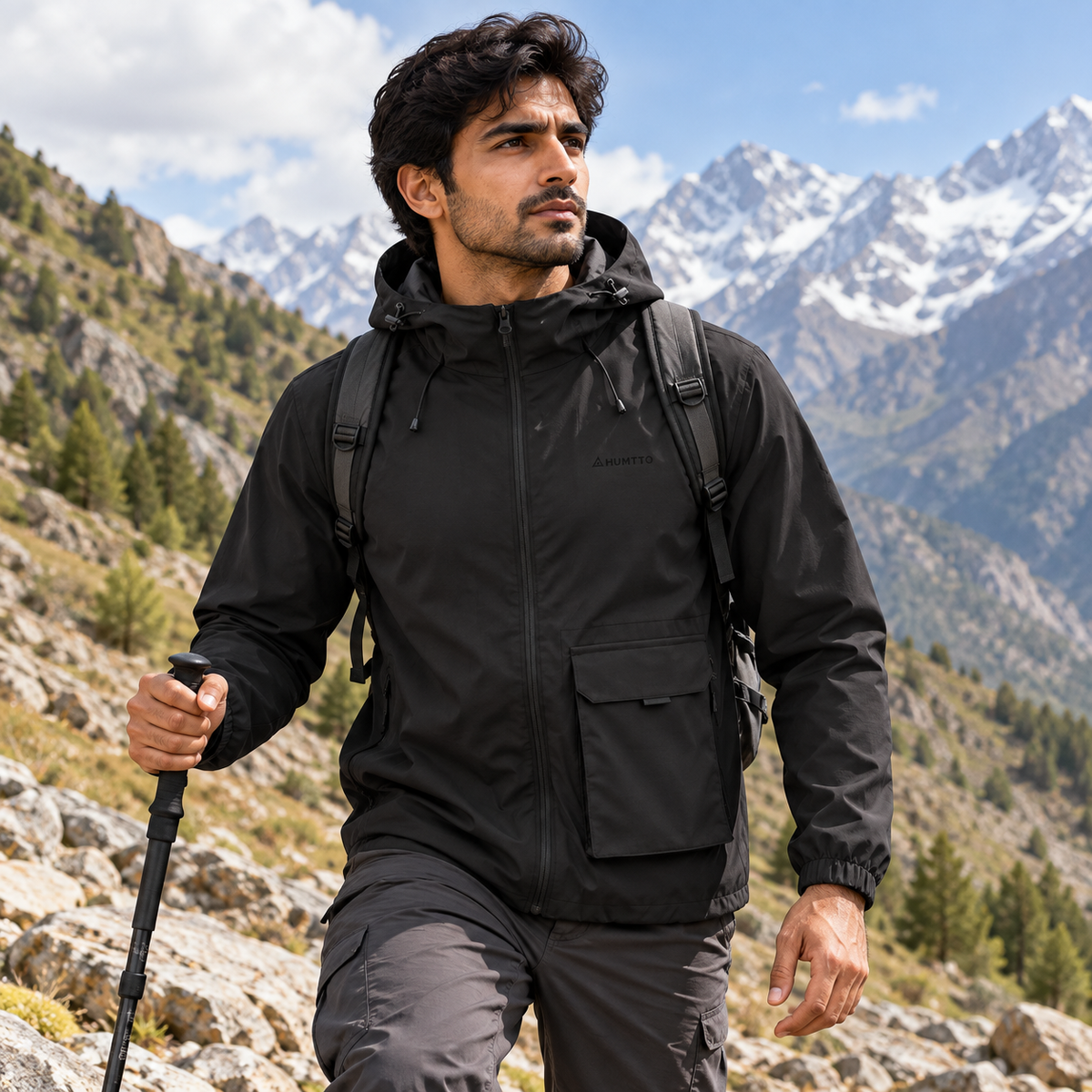 HUMTTO Men’s Lightweight Hooded Outdoor Jacket 39J763A