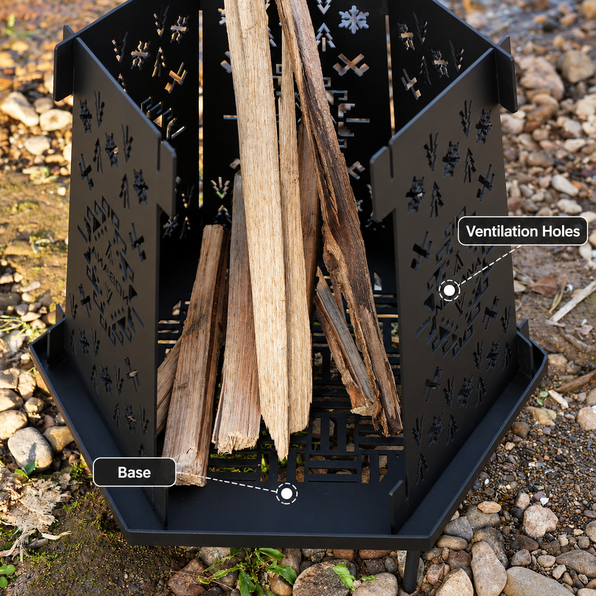 NOBANA Hexa Iron Fire Pit