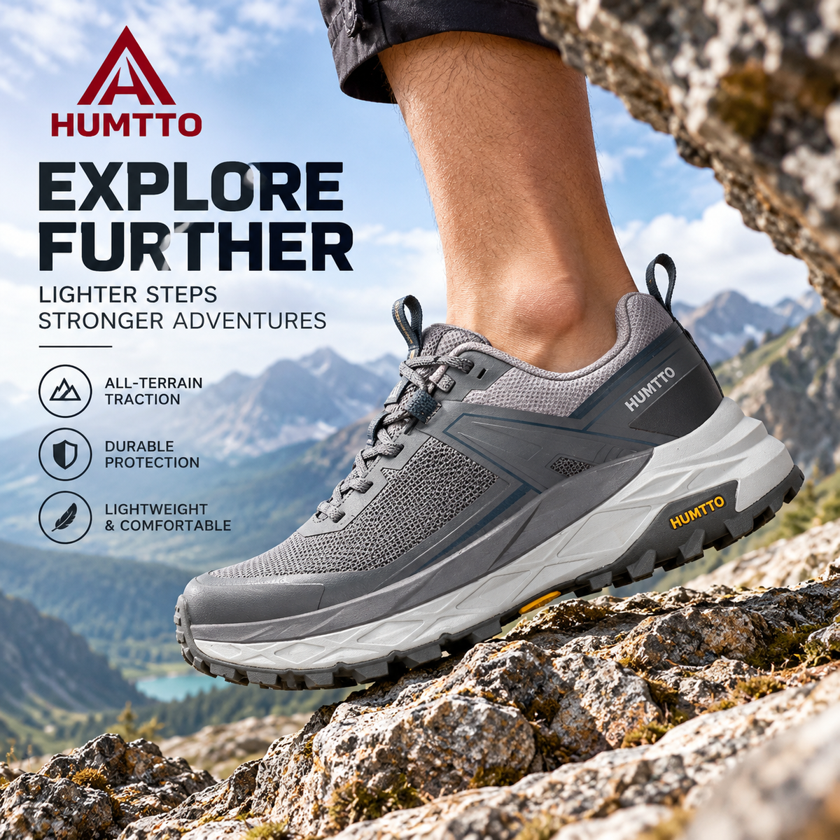 HUMTTO Men’s Waterproof Outdoor Hiking Shoes 360974A
