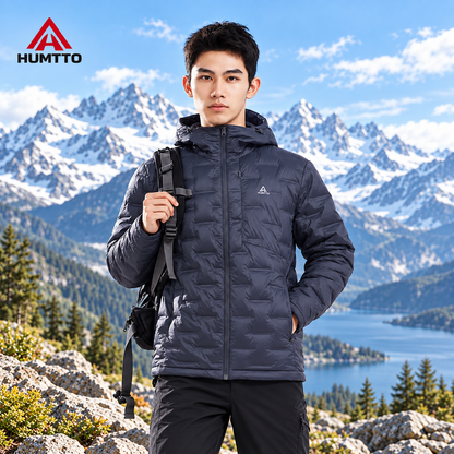 HUMTTO Men’s Lightweight Hooded Down Jacket – 38Y047A