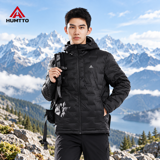 HUMTTO Men’s Lightweight Hooded Down Jacket – 38Y047A