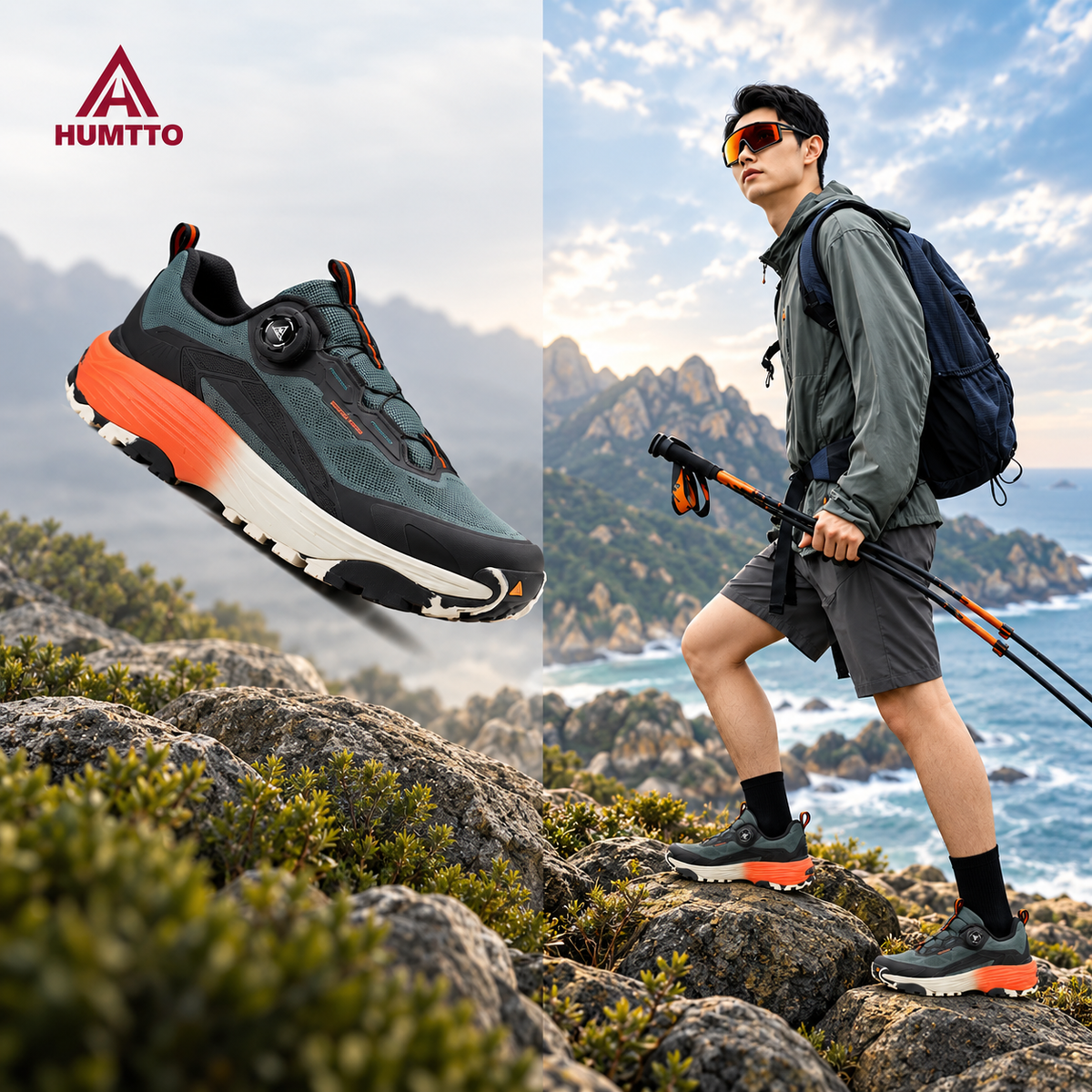 HUMTTO Men Breathable Hiking & Casual Shoes Anti Slip 360413A