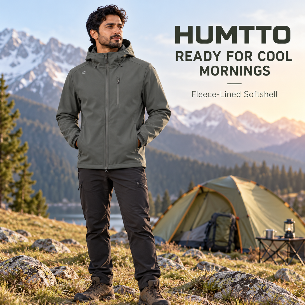 HUMTTO Men’s Professional Softshell Outdoor Jacket 39R961A