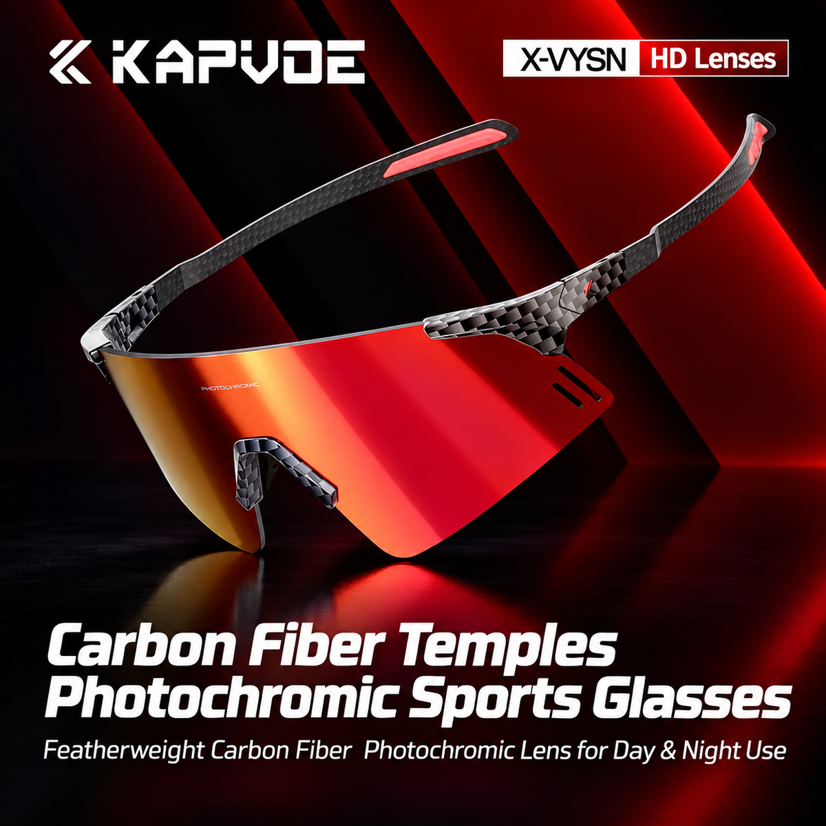Kapvoe Real Carbon Fiber Sunglasses K428