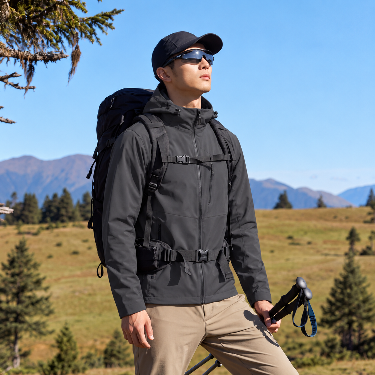 HUMTTO Men’s Lightweight Hooded Outdoor Jacket 39J910A