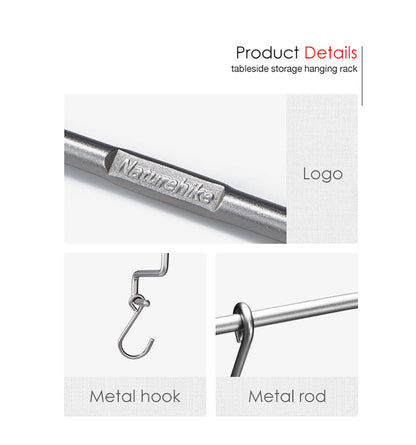 Naturehike 304 Stainless Steel Portable Table Edge Hanging Rack