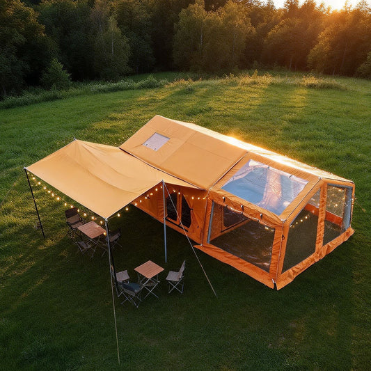 WOLFNEST Space 14 Modular Inflatable Tent brown