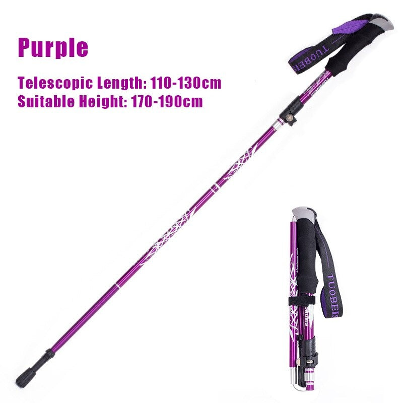 BUBUDA Folding Hiking Stick Portable Ultra Light Anti Shock