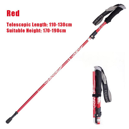 BUBUDA Folding Hiking Stick Portable Ultra Light Anti Shock