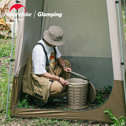 Naturehike Outdoor Mobile Folding Camping Toilet , Trash Bin Complete Kit