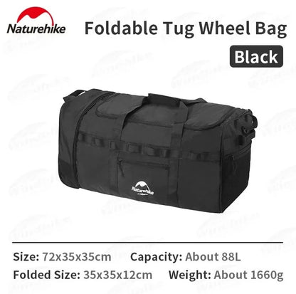 Naturehike 88L Camping Equipment Storage Bag with Wheels