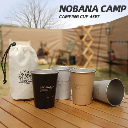 NOBANA 350ML Outdoor 4pcs Cup Set