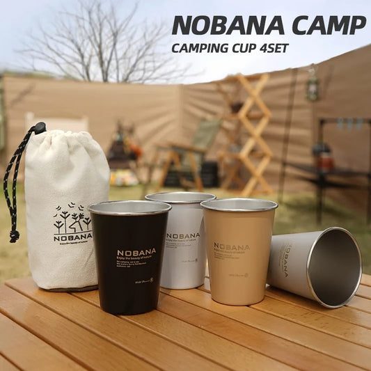 NOBANA 350ML Outdoor 4pcs Cup Set