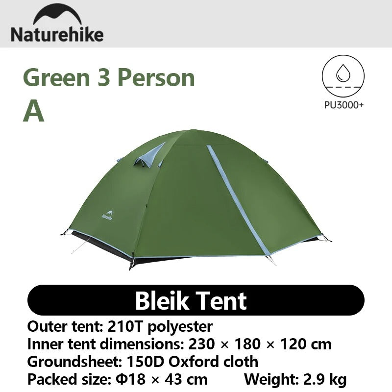 Naturehike Bleik Series 3 Person Double Layer Waterproof Camping Tent
