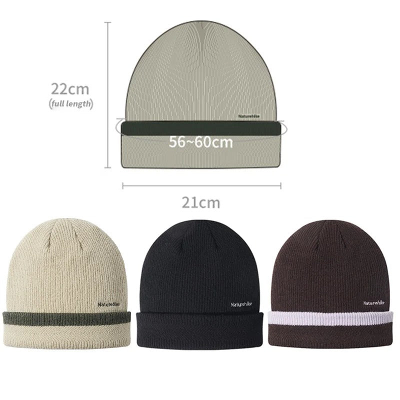 Naturehike Wide-Brimmed Wool Knitted Windproof Unisex Outdoor Winter Warm Cap