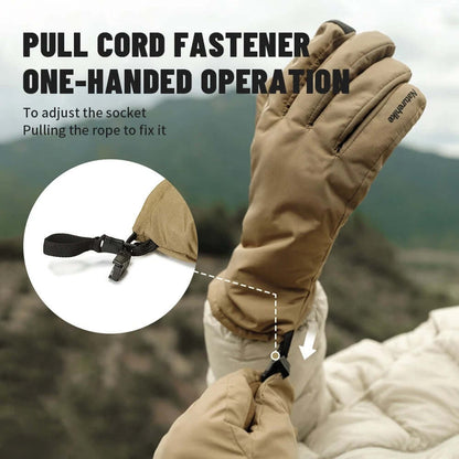 Naturehike warm winter gloves palm view with anti-slip grip pattern