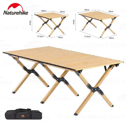 Naturehike L01 Aluminum Alloy Oak Egg Roll Table LARGE