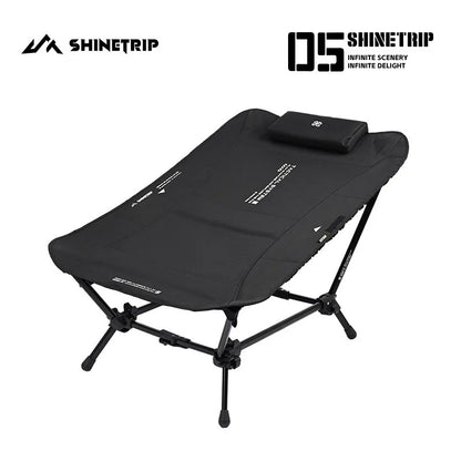 ShineTrip Full Flat Camping Recliner Foldable Aluminum Rest Chair