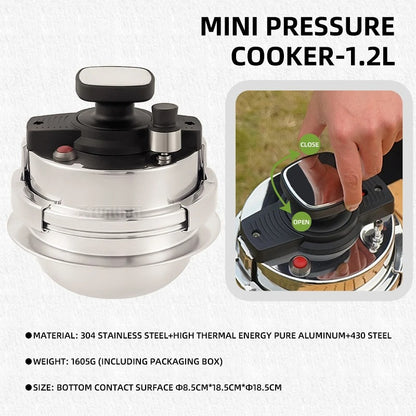 Mini  1.2L Camping Outdoor Portable Pressure Cooker