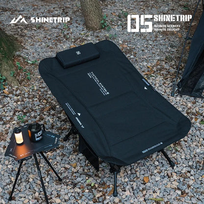 ShineTrip Full Flat Camping Recliner Foldable Aluminum Rest Chair