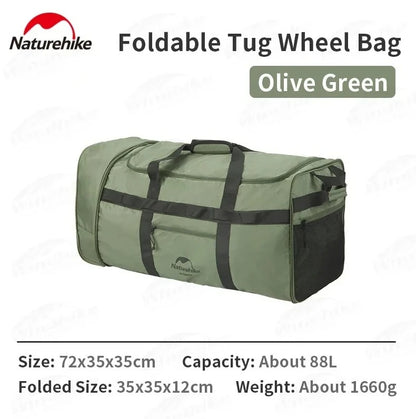 Naturehike 88L Camping Equipment Storage Bag with Wheels