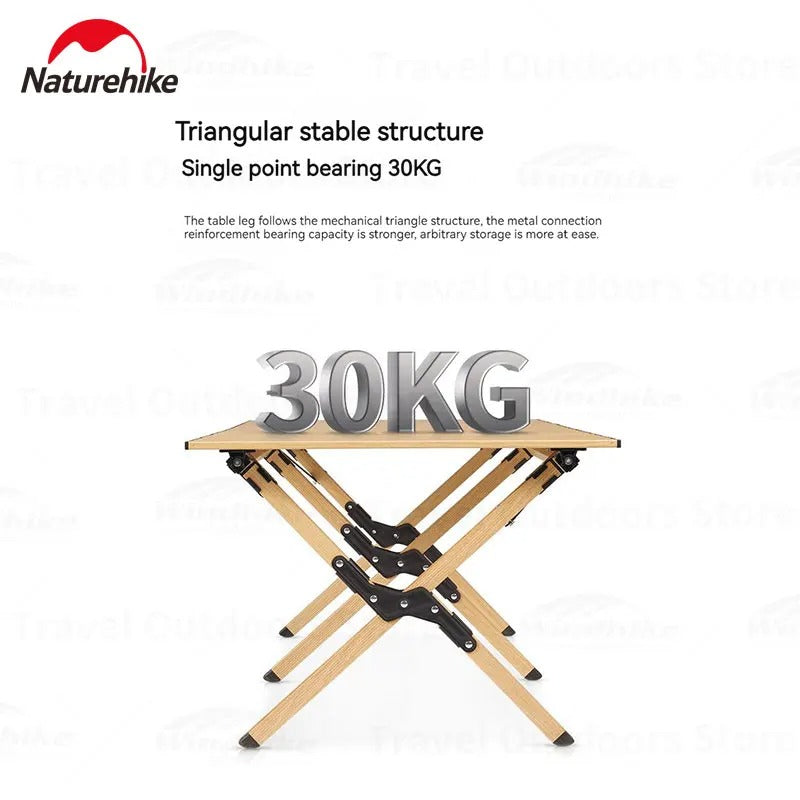 Naturehike L01 Aluminum Alloy Oak Egg Roll Table LARGE