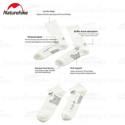 Naturehike Quick Dry Right Angle Camping Hiking Long Tube High-stretch Sport COOLMAX Fabric Breathable Socks