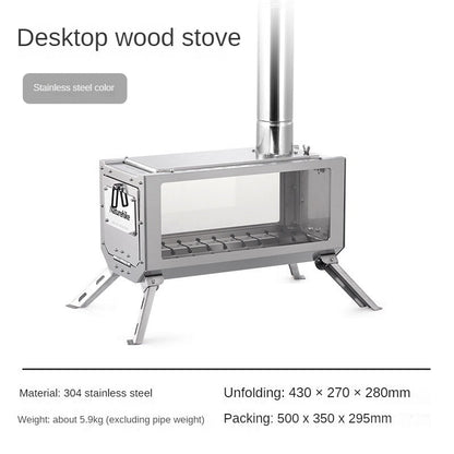 Naturehike Tabletop Portable Stainless Steel Wood Burning Split Stove