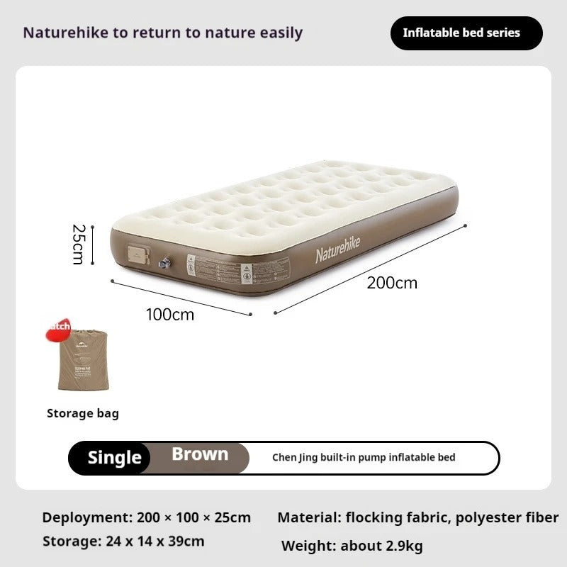 Naturehike 25CM Outdoor Camping Mattress with Built-in Pump