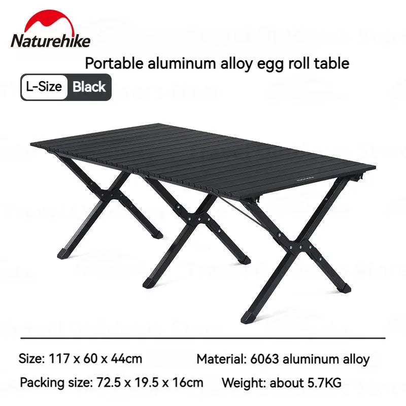 Naturehike L01 Aluminum Alloy Oak Egg Roll Table LARGE