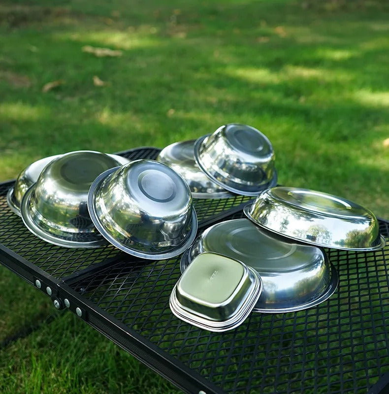 CLS 22pcs Outdoor Portable Dining Plate Set For Family Or Group