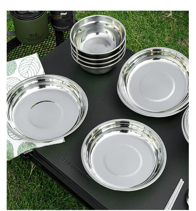 NOBANA CLS 22PCS Triple Stencorpel Stainless Steel Dinware Cooking Camping Set