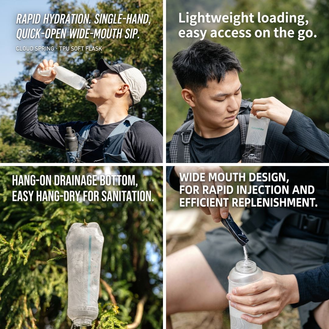 Naturehike Ultralight Soft Foldable TPU Water Bottle 500ml
