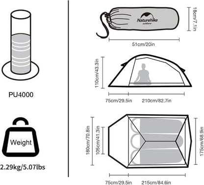 Naturehike Cloud Up 3 Lightweight Backpacking Tent Green