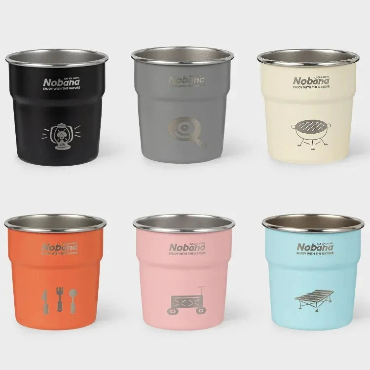 Nobana 6pcs 300ml Camping Cup Set