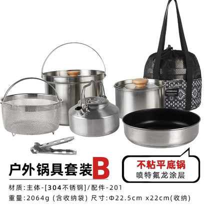 NOBANA 5pcs Camping Family Pot Set TYPE B