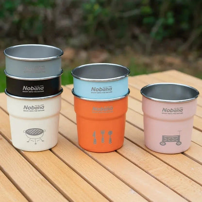 Nobana 6pcs 300ml Camping Cup Set
