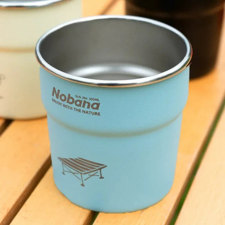 Nobana 6pcs 300ml Camping Cup Set