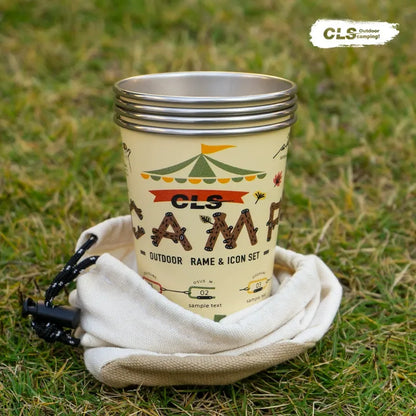 CLS Stainless Steel Camping Cup Set (4PCS)