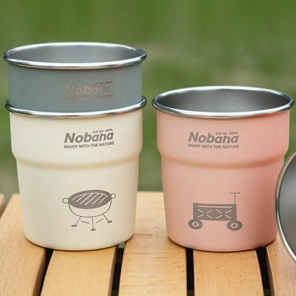 Nobana 6pcs 300ml Camping Cup Set