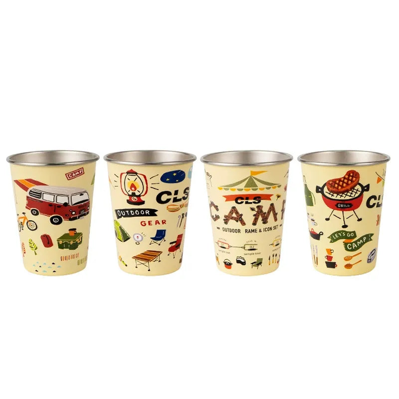 CLS Stainless Steel Camping Cup Set (4PCS)