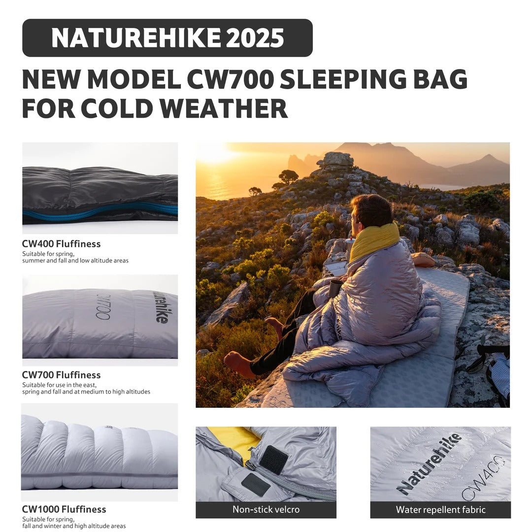 Naturehike CW1000 Ultralight Duck Down Sleeping Bag For Extreme Cold