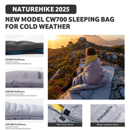 Naturehike CW1000 Ultralight Duck Down Sleeping Bag For Extreme Cold