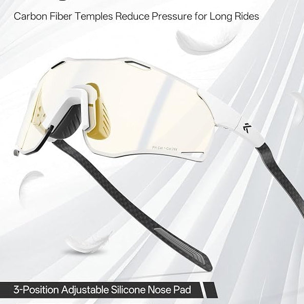 KAPVOE Sports Outdoor Adventure Glasses UV400 Carbon Fiber K454