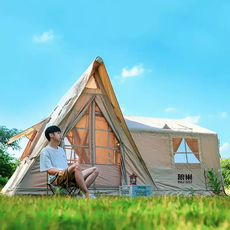 WolfNest Cloud Villa Inflatable Tent Light Brown