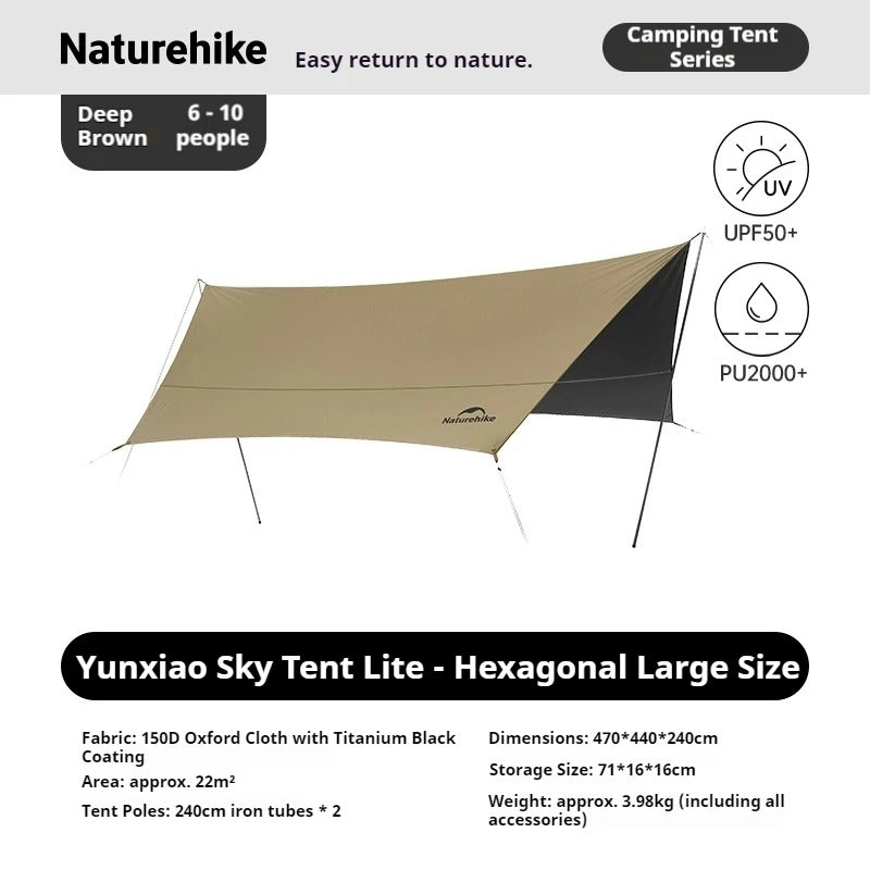 Naturehike Cloud Skies Quick Setup Canopy  Hexagonal & Octagonal LARGE
