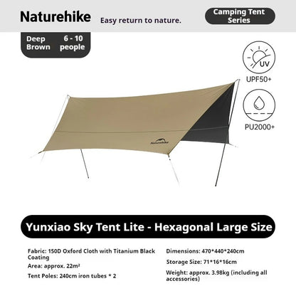 Naturehike Cloud Skies Quick Setup Canopy  Hexagonal & Octagonal LARGE
