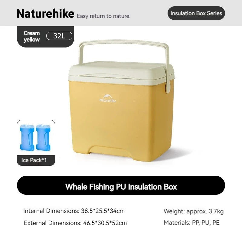 Naturehike 48H Whale Fishing PU Insulated 18L/32L Cooler Box
