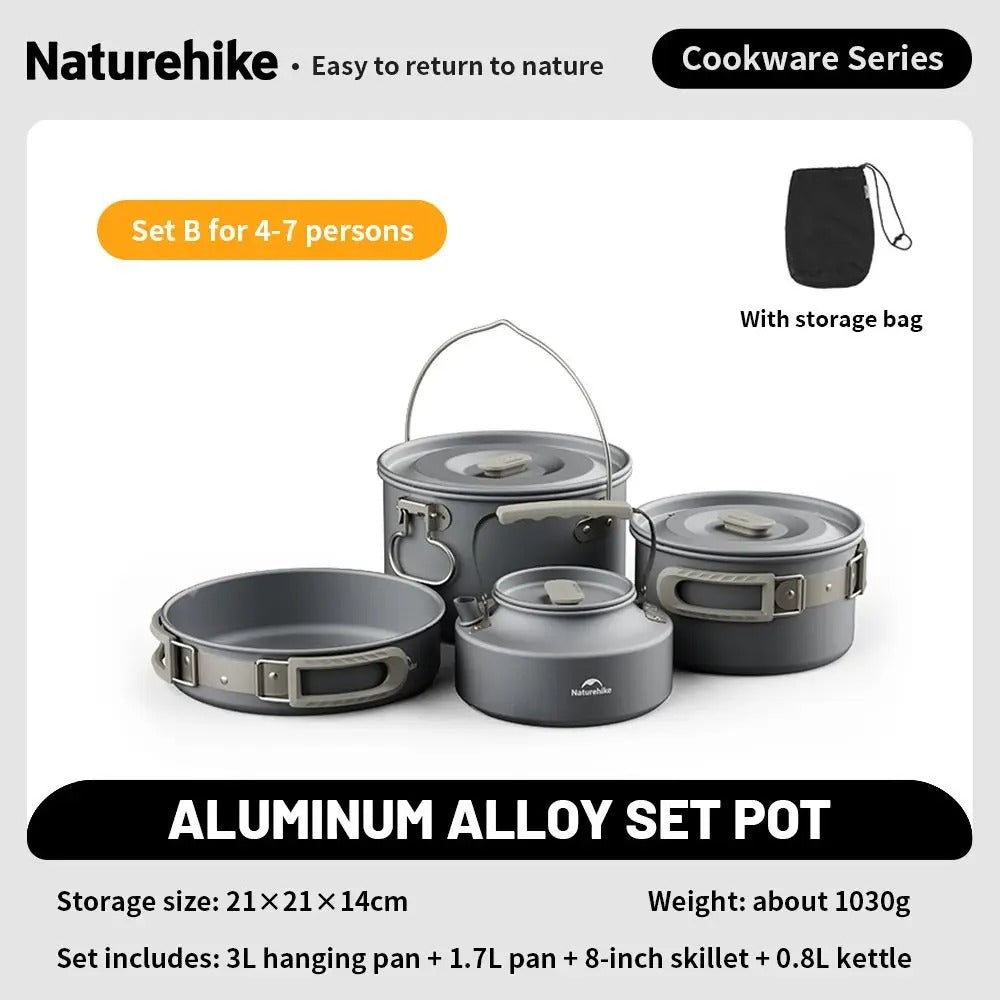 Naturehike Wild trekking Aluminium Alloy Cooking Set